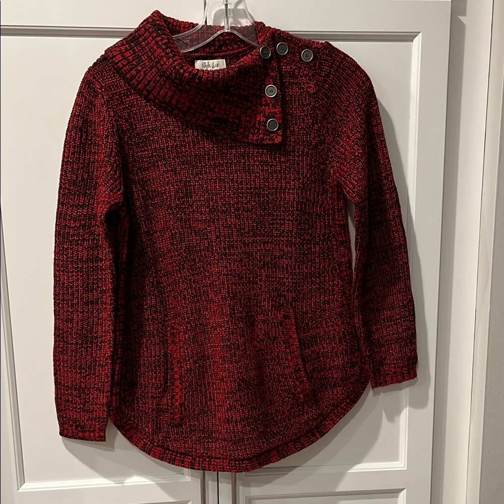 NWOT Style & Co Women’s  Red and black Sweater